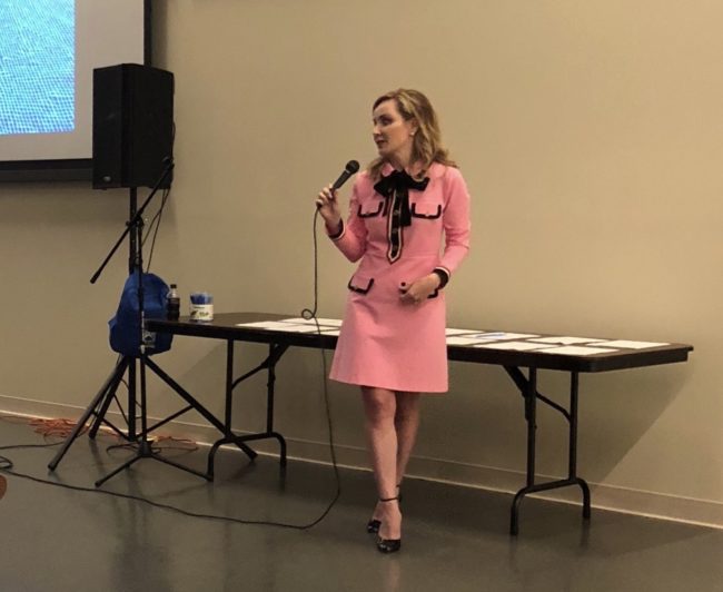 Dr. Derick speaks at Buffalo Grove Park District Picture of Dr. Derick speaking to camp staff at Buffalo Grove Park
