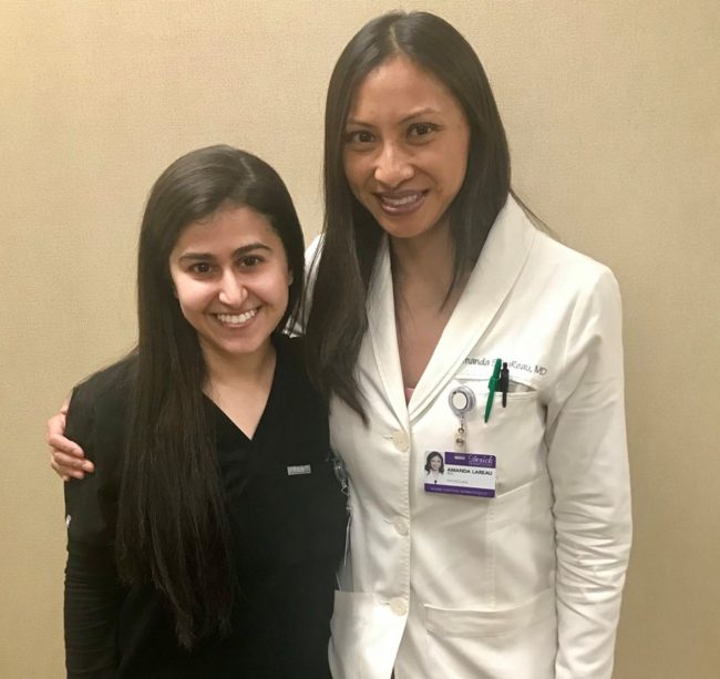 5-Star Review ft. Dr. LaReau and Nena Audisho Picture of Dr. LaReau and Nena celebrating a great review